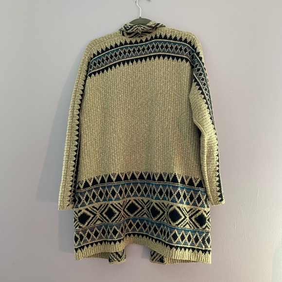 Diamond Print Open Long Cardigan - Picture 4 of 5